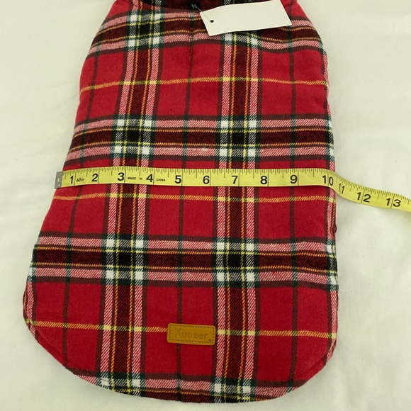 Kuoser reversible plaid and black dog jacket size M - Picture 10 of 10